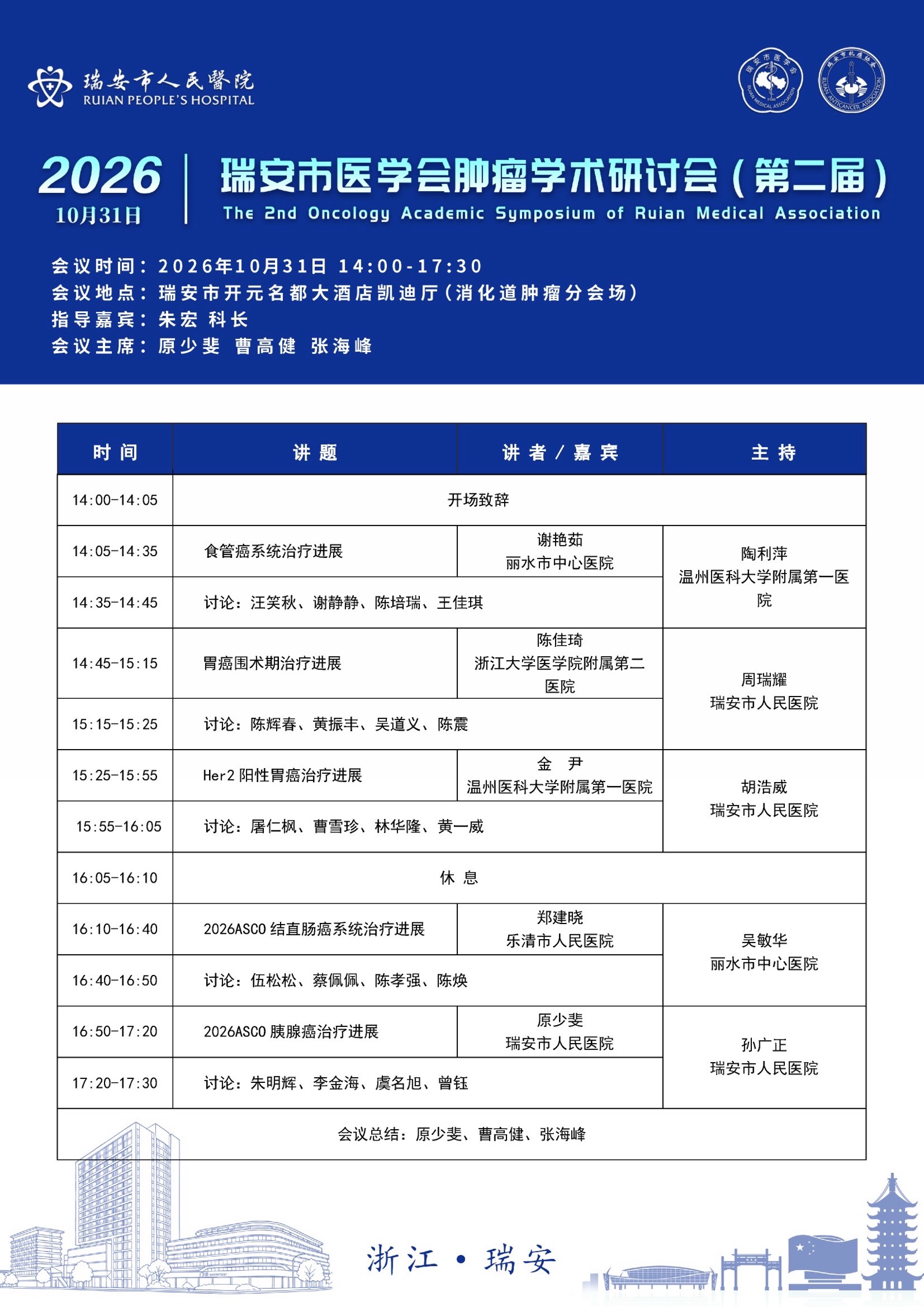 10月31日下午 · 凯迪厅 会议日程